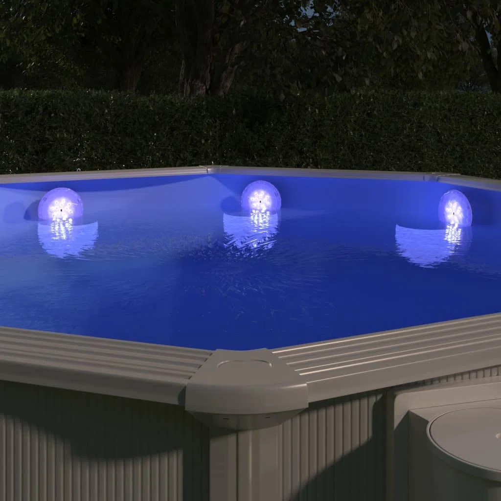 Lampe LED Flottante Submersible de Piscine Multicolore, 13 LED, télécommande, IPX7, Plaque magnétique, Plastique 150 mm, pour Piscine Spa Jacuzzi, Ambiance Lumineuse sous l Eau