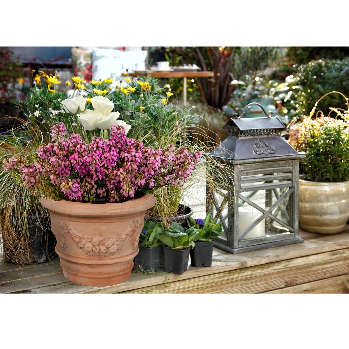 Biscottini Pot de Fleur Interieur L40xPR40xH30 - Pot de Fleur en Terre cuit - Pots de Fleurs - jardinieres Exterieur - Décoration - Pot en Terre Cuite - Pot Terre Cuite