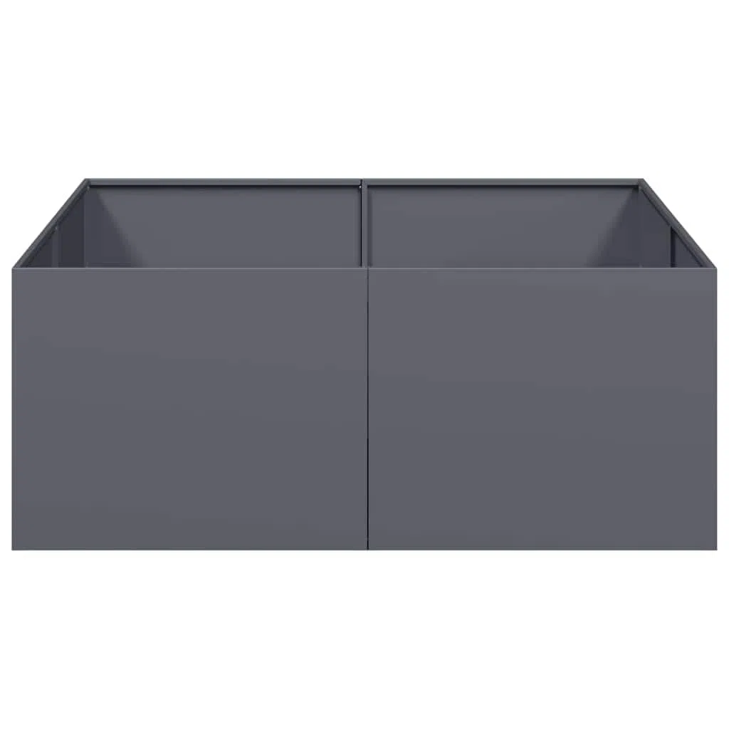 Tomostar Lit de Jardin Surélevé, Jardinière Potager de Jardin Bac à Plant Anthracite 100x100x40 cm Acier
