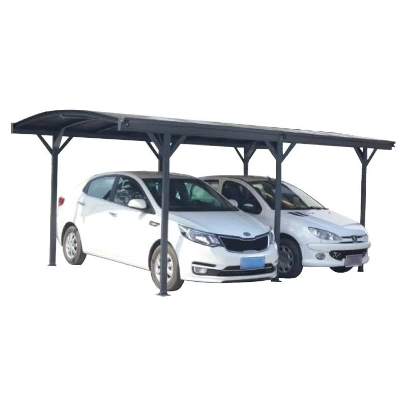 Carport Autoportant en Aluminium et Polycarbonate 17,28m² | Protection Véhicule Anti-UV et Intempéries | Gris Anthracite avec Kit d'ancrage Inclus | Robuste avec Gouttières Latérales