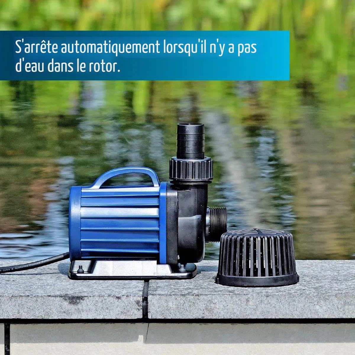Aquaforte dm 8000 de Filtresde Pompe de Bassin 8 m³H, Hauteur de Refoulement 4,5 m, 70 W, Schwarz