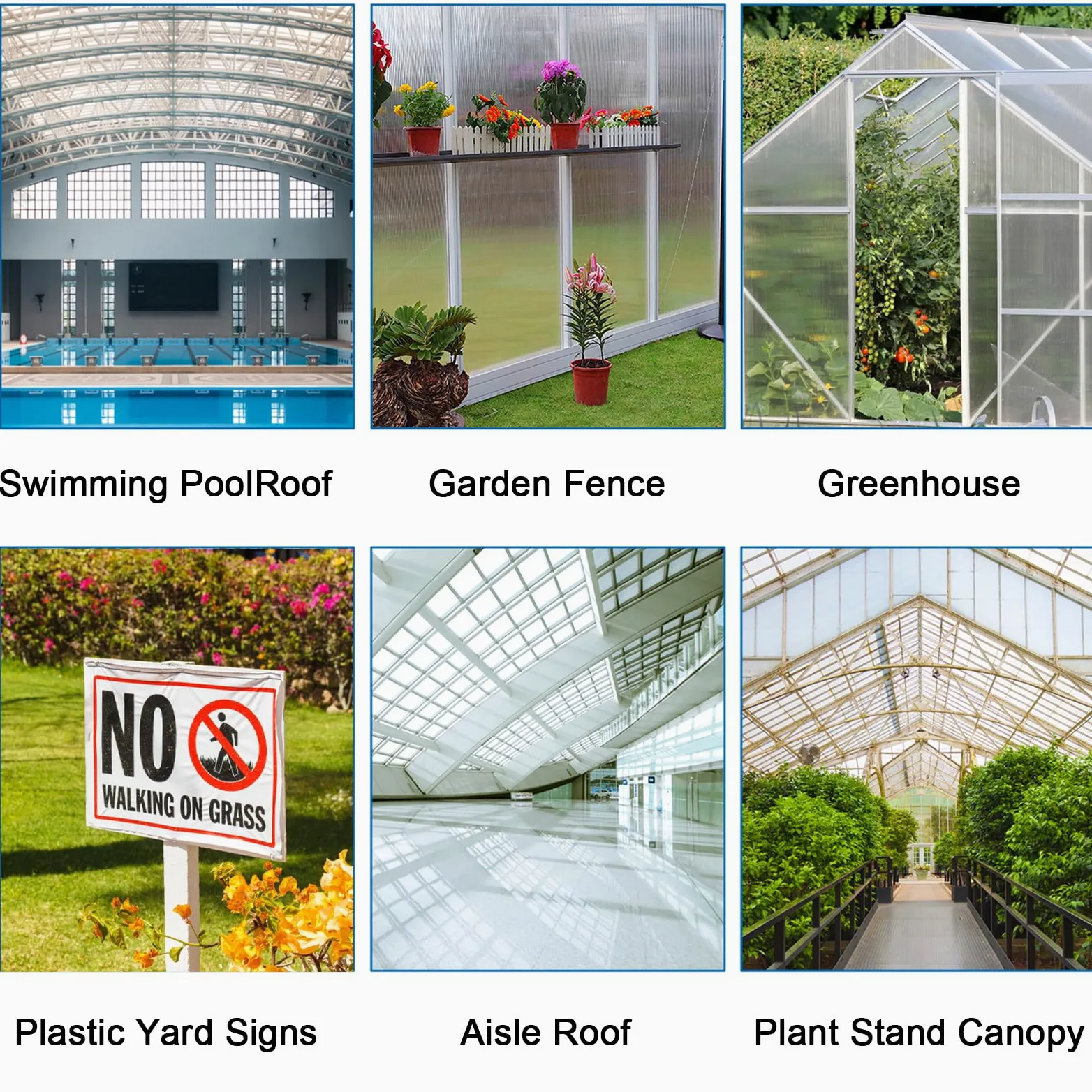 Sonnewelt Plaques de Serre 14 pcs, avec 50 x W-Clips et 50 x Z-Clips,Polycarbonate alvéolaire découpables,60,5x121 cm Polycarbonate alvéolaire 4mm Clair,pour Serre Horticulture etc.