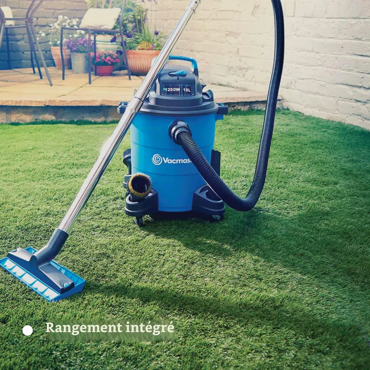 Vacmaster aspirateurs Nettoyeur de Jardin et de Gazon Artificiel, aspirateur d'extérieur Humide et Sec pour Le Nettoyage du Gazon Artificiel, du Patio, de la terrasse et d'autres espaces extérieurs