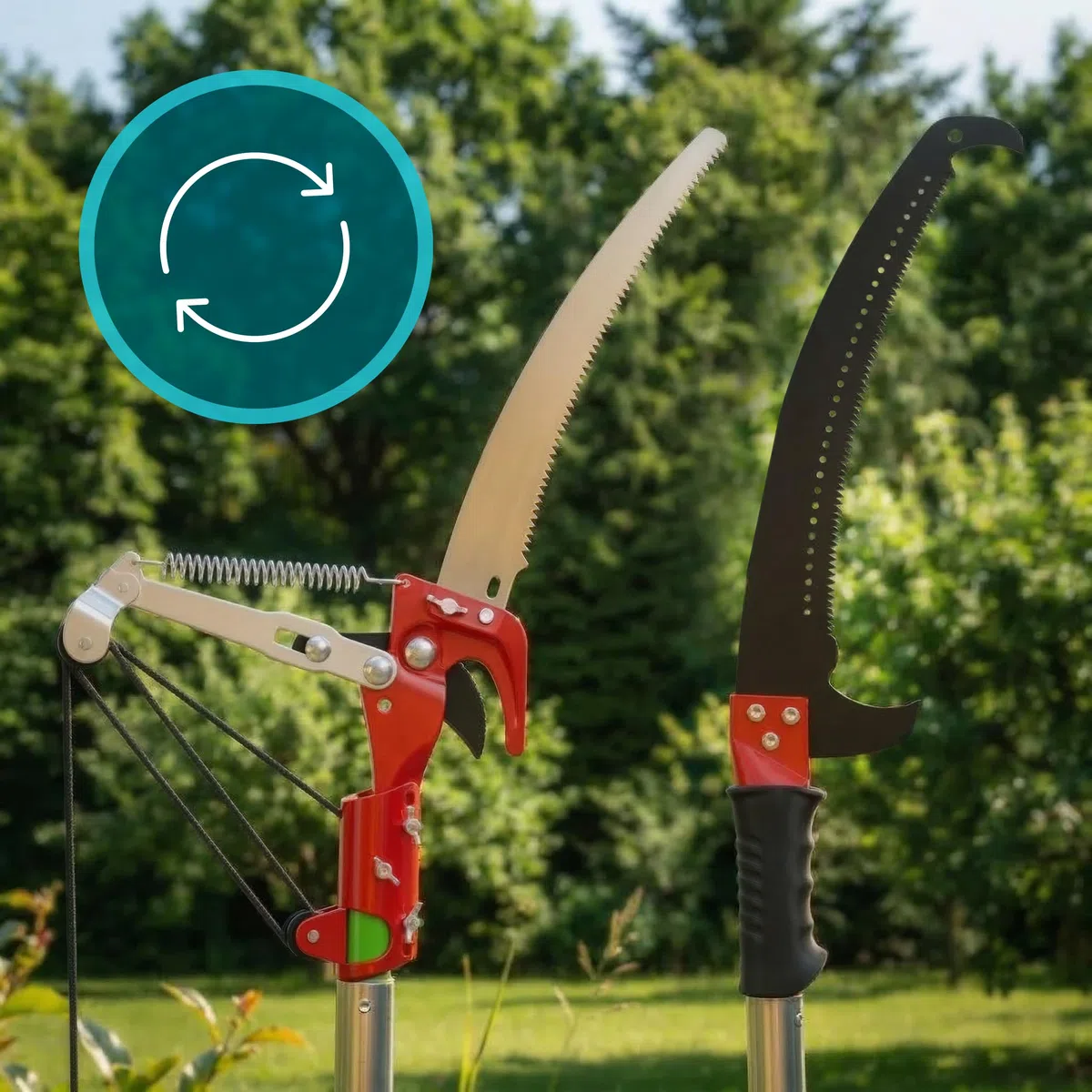Sillar Scie Téléscopique Élagueuse 6m – Coupe-Branche Télescopique avec Sécateur, Lames en Acier Carbone, Perche Fibre de Verre, Sac Inclus