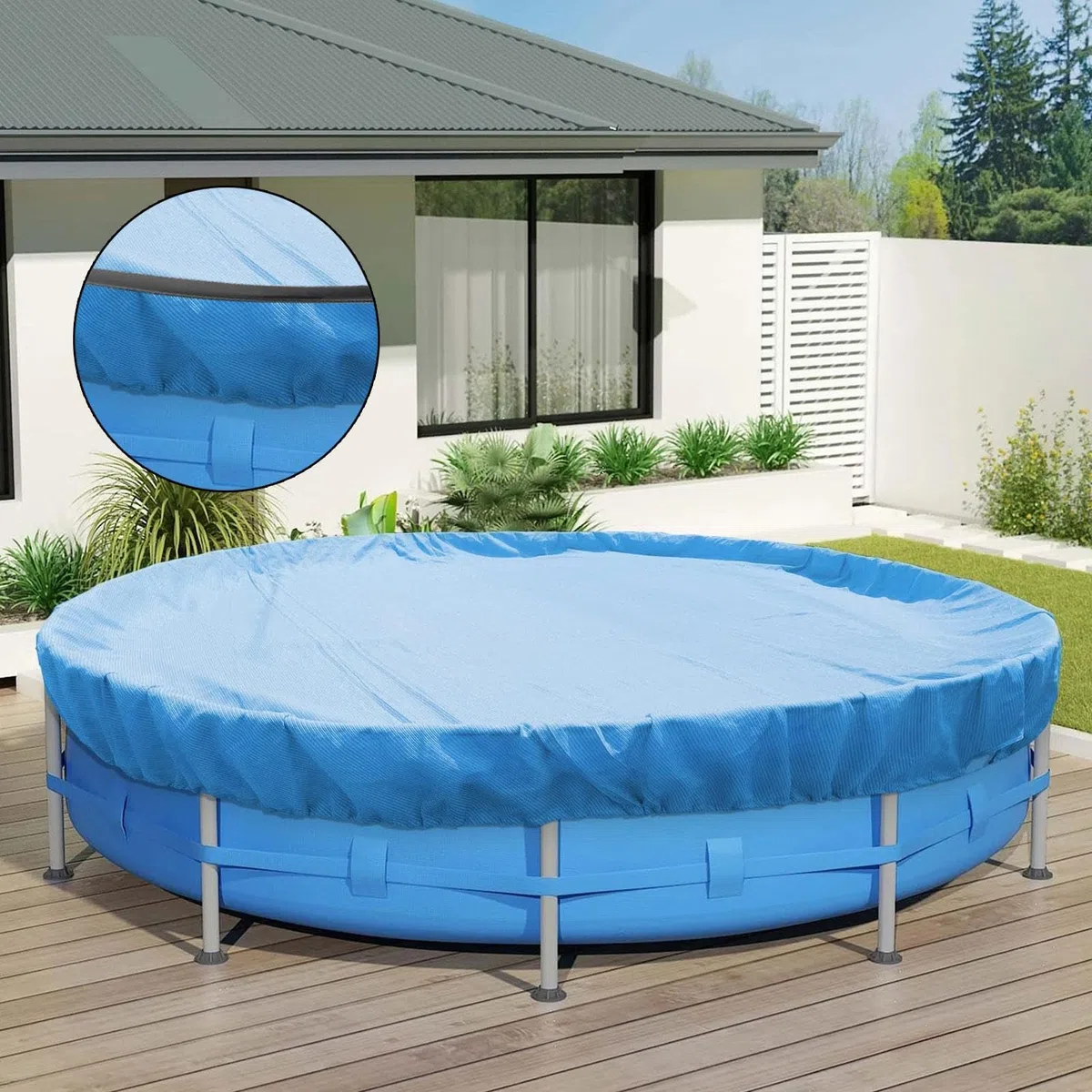 Bandes de Couronnement pour Liner de Piscine - Ensemble de Margelles pour Piscine Creusée, Remplacement des Clips d'Adaptation pour Piscine Hors Sol, Accessoires de Revêtement pour Hôtel et Maison