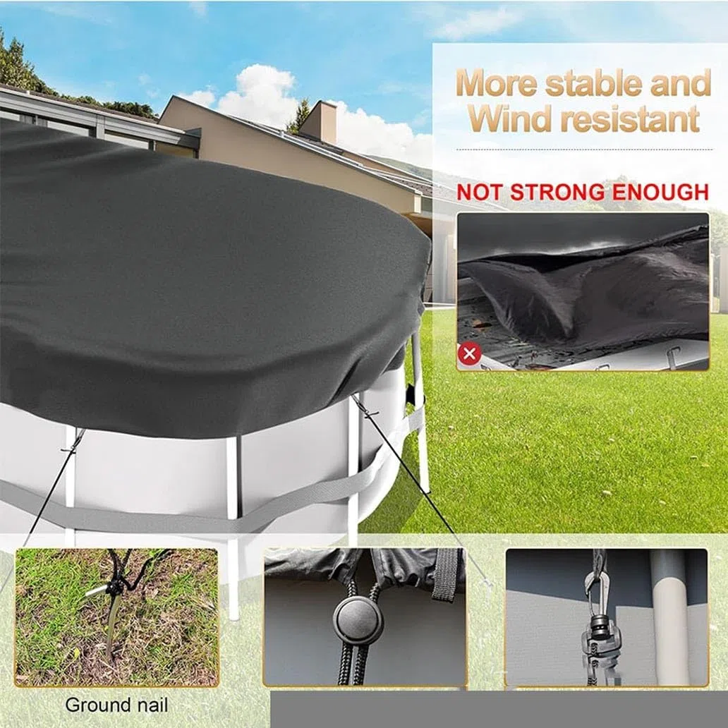 Bâche de Piscine Rectangulaire avec Piscine Hors Sol, pour Piscine Résistante Au Froid et Aux UV, Anti-poussière(8 * 14ft (244 * 427cm))