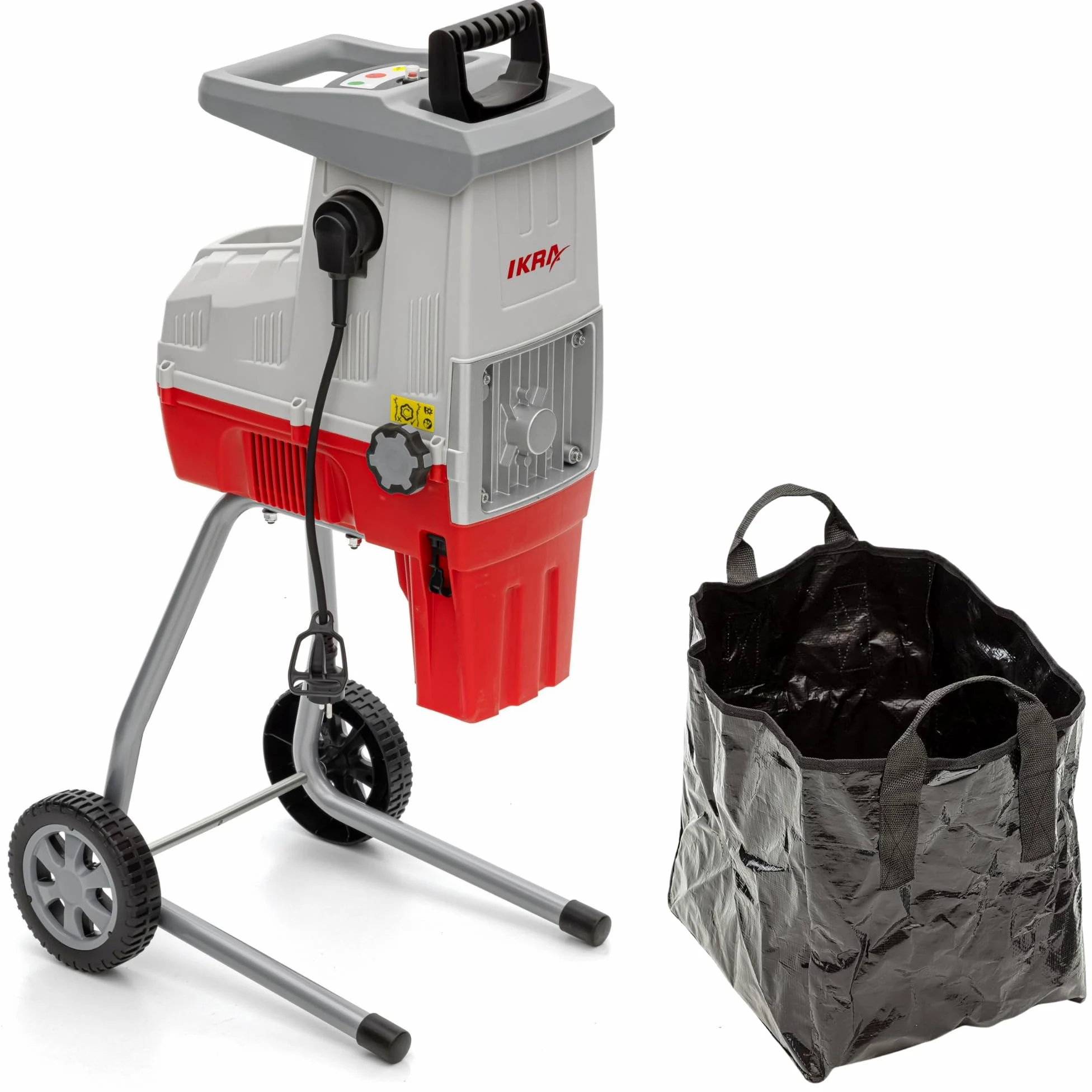IKRA broyeur électrique à rouleaux ILH 3000S, diamètre des branches 44 mm | Silencieux, robuste, nécessitant peu d'entretien, puissant 3000 watts, alimentation automatique des branches