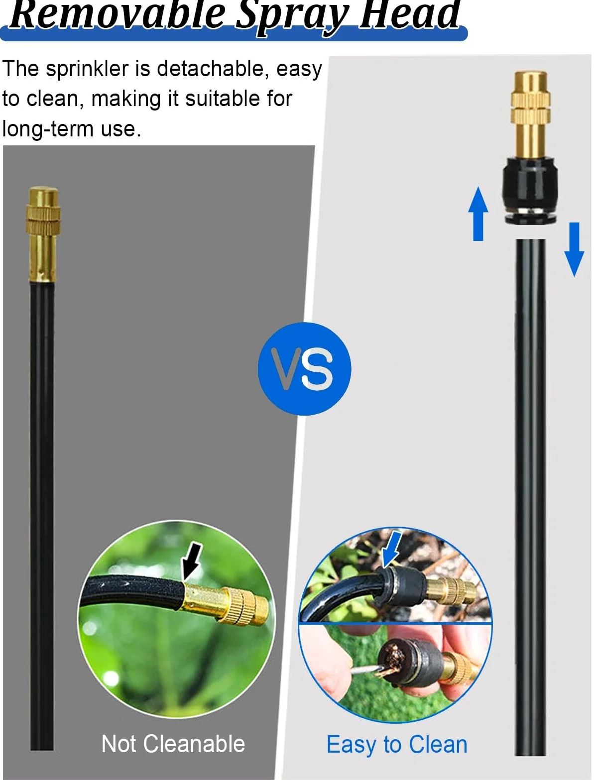 Système D'irrigation Jardin Kit de Pulvérisation Rafraîchissante | Kits de Dissipation Thermique Automatiques, Systèmes D'arrosage par Aspersion(180m/590.4ft)