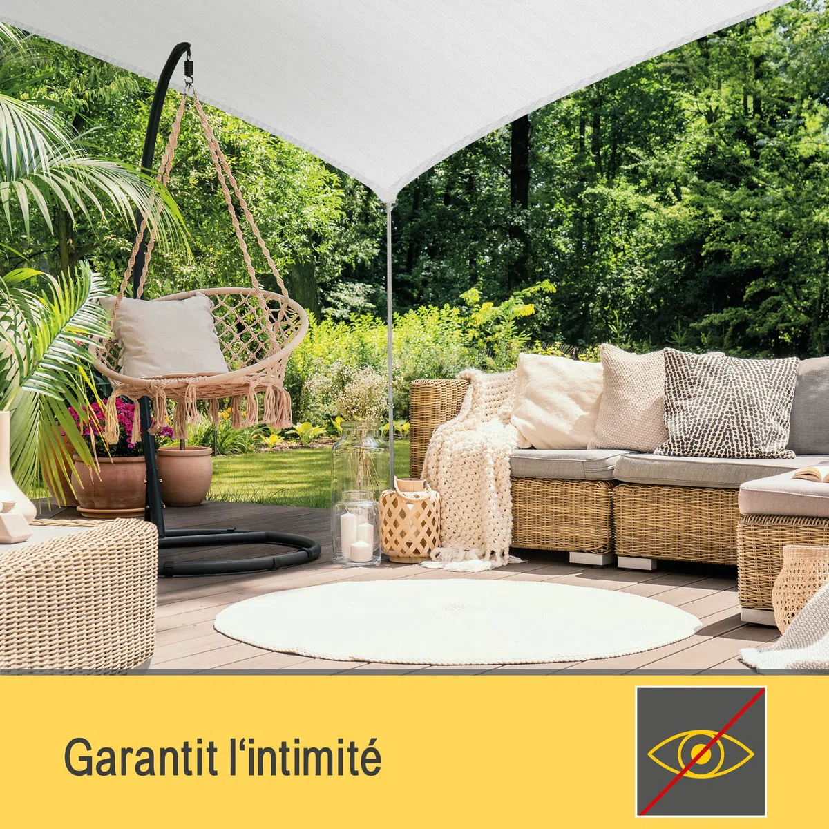 Sol Royal Voile d'ombrage Triangulaire HDPE SolVision Protection UV Solaire | 500x500x700cm blanc toile tissue respirant UV balcon piscine jardin terrasse patio perméable l'eau triangle Shade Sails HS9