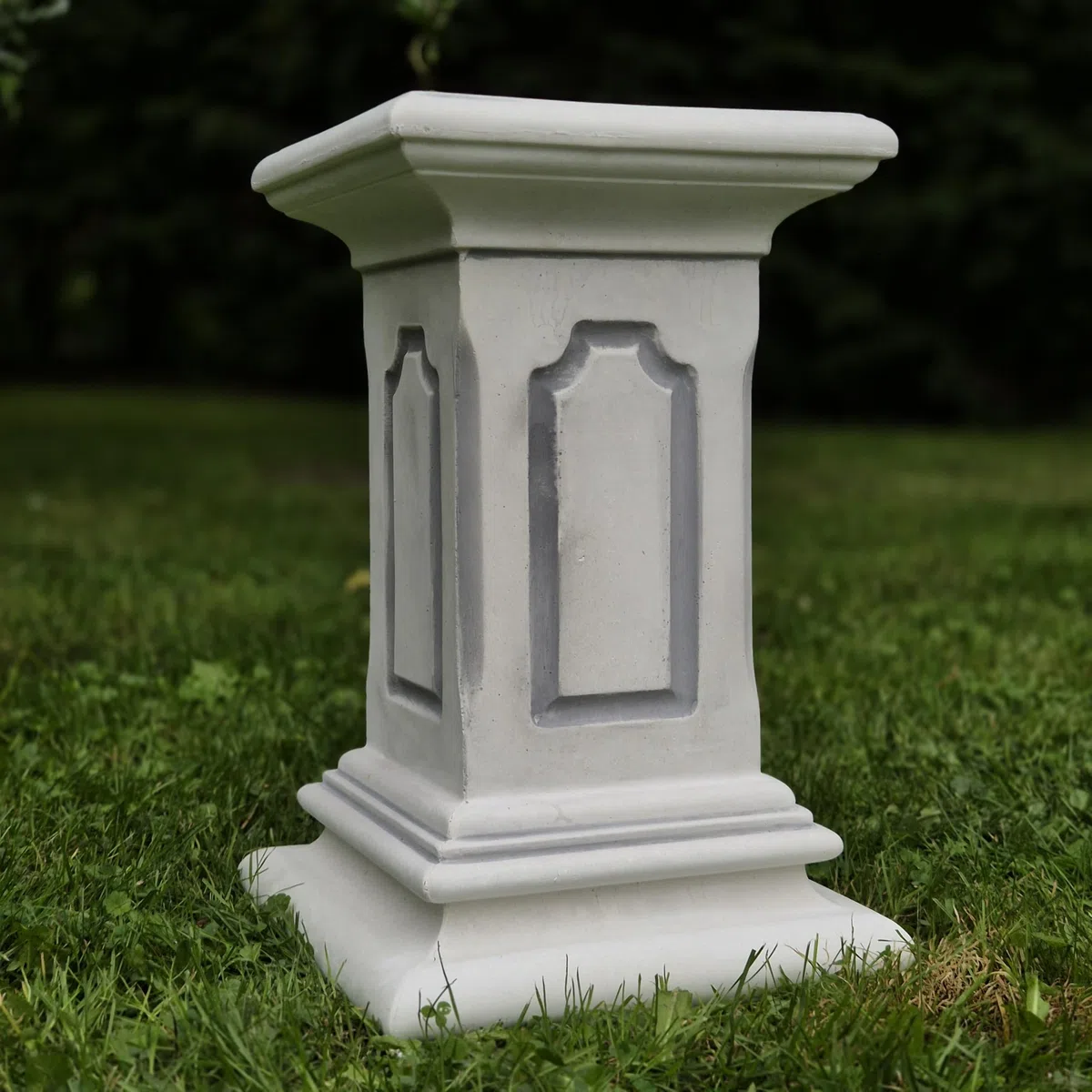 FABRIQ Colonne de 40 cm Gris - 25 kg - Colonne de fleurs en fonte - Socle massif - Décoration de jardin et de maison