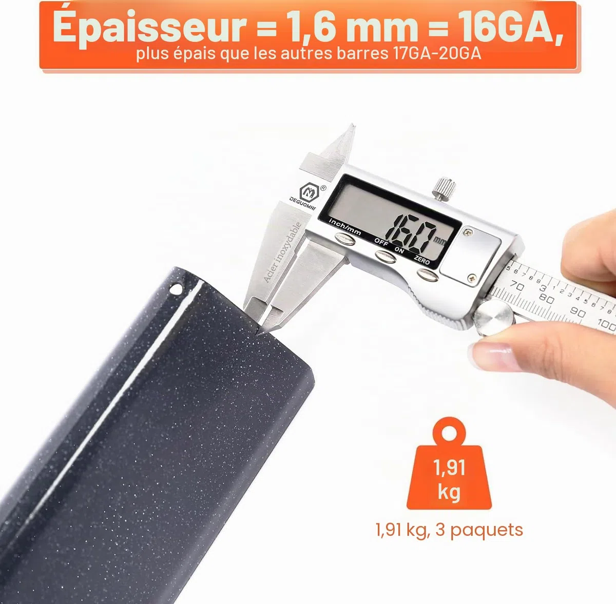 GFTIME Brûleur à gaz, acier inoxydable et plaque thermique en acier émaillé, déflecteur de chaleur de remplacement pour Weber Spirit I & II E210/220, S210, S220 (mit vorderen Brennerknöpfen)