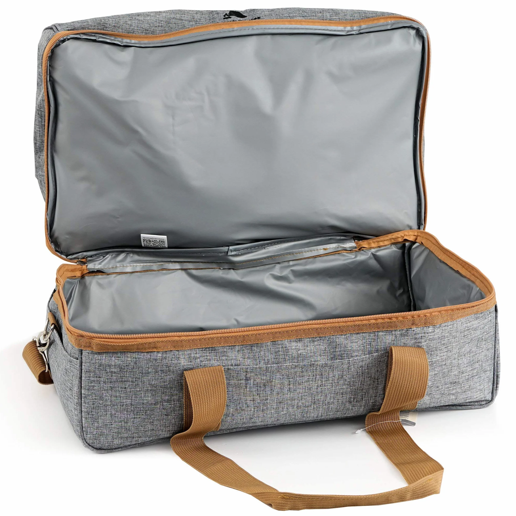 CampFeuer Sac de Pique-Nique pour 4 Personnes | Ensemble de Pique-Nique 20 pièces | Gris | avec Poches latérales, Vaisselle et Couverts