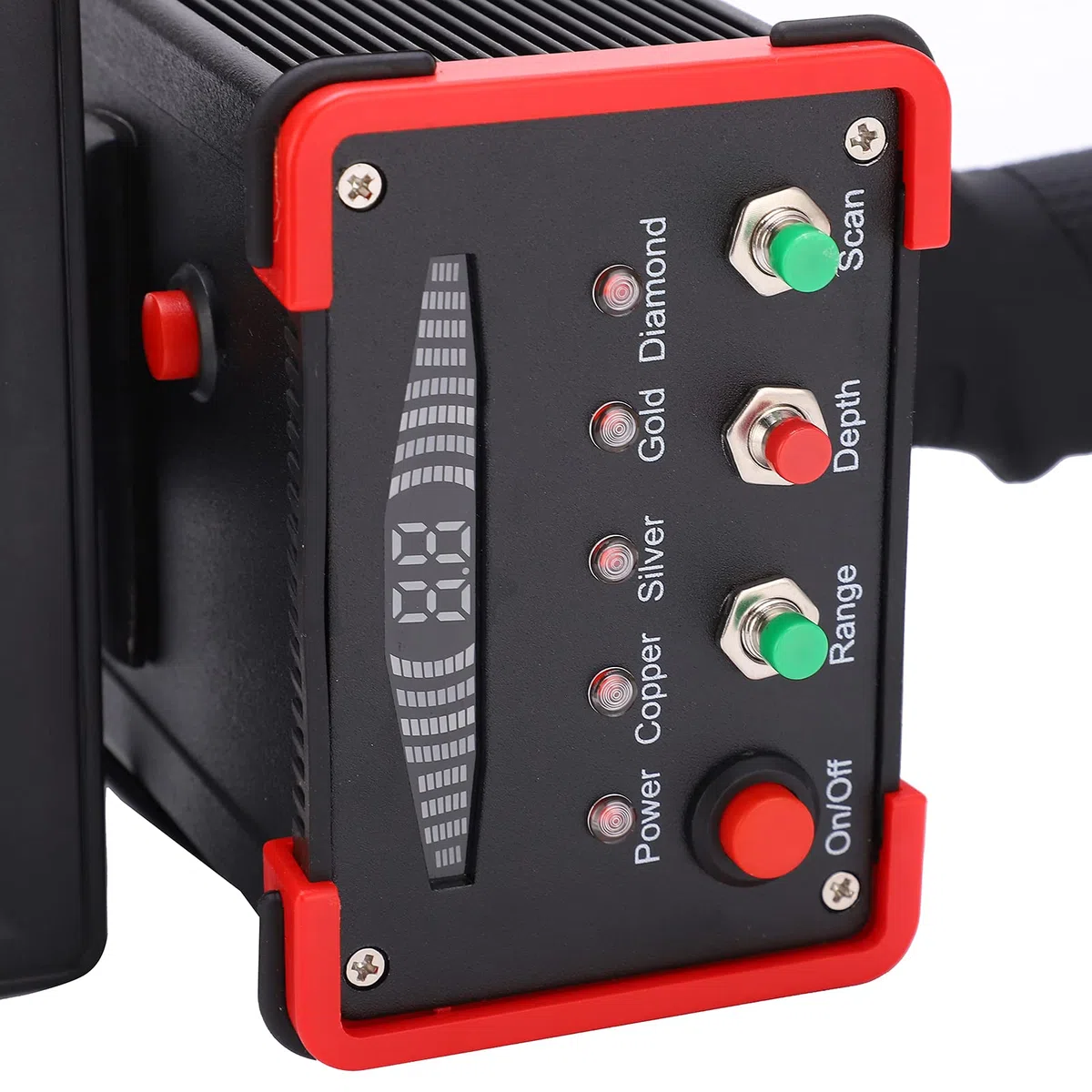 Détecteur de métaux, Kit de détecteur d'or en métal à écran HD avec écouteur, Treasure Finder Metal Scanner Search Range 99 mètres Détection de Profondeur 16M pour Or Argent Cuivre(EU)