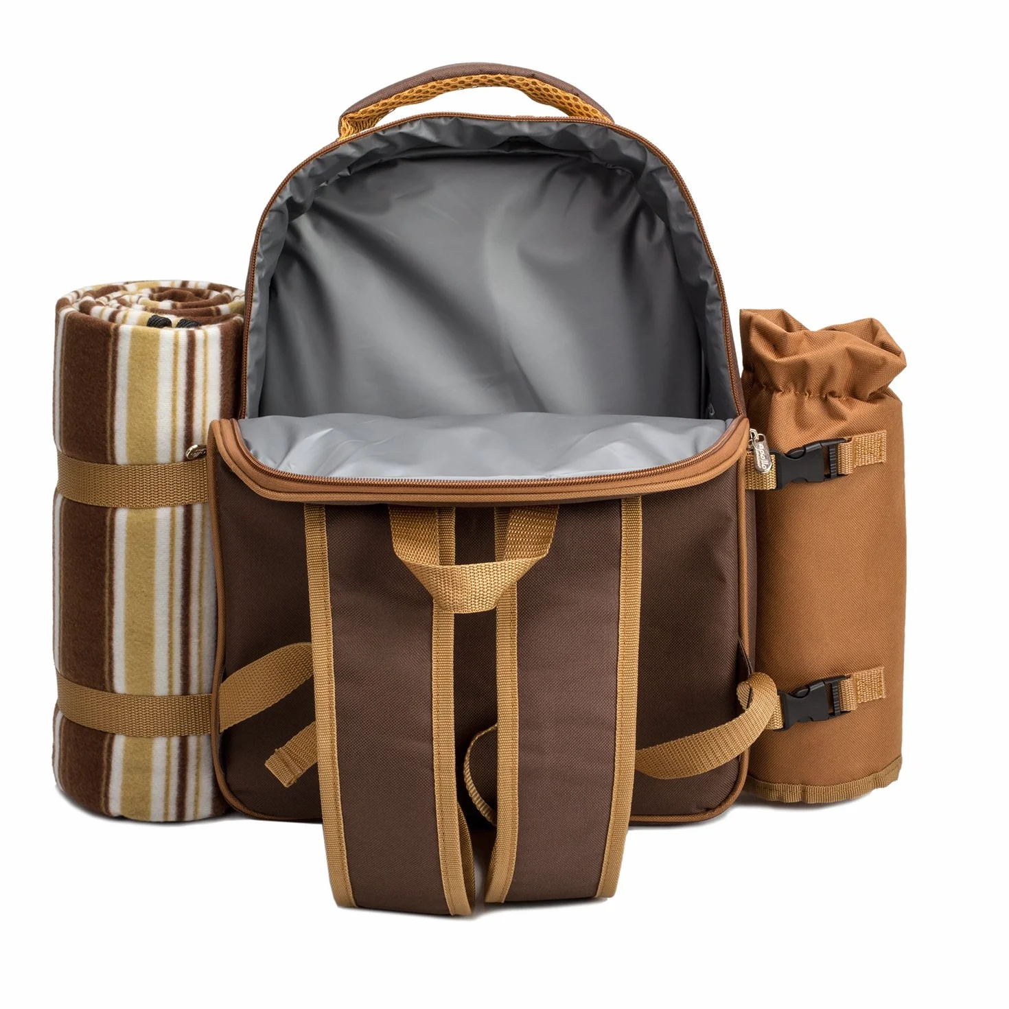 Apollo Walker Sac à Dos de Pique-Nique Ensemble de Pique-Nique pour 4 Personnes (Ensemble et Couverture), Sac Thermique, Sacs isothermes pour Camping, Plage, randonnée Barun
