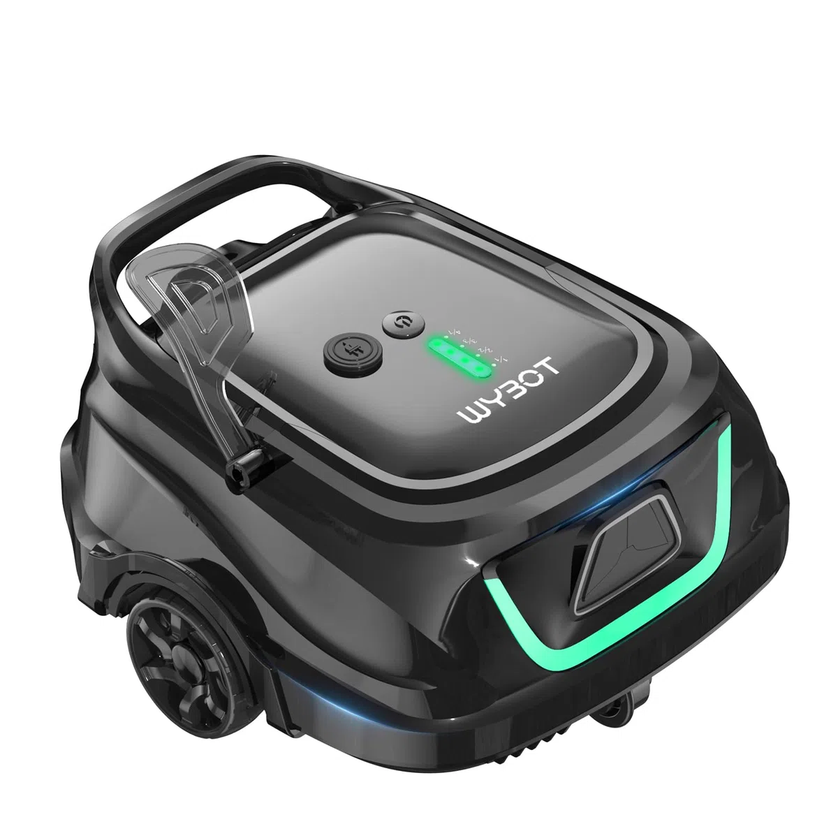 WYBOT A1 Robot Piscine sans Fil pour Piscines Hors-Sol, Aspirateur Automatique, Robot Piscine 120 Min Autonomie, Double Filtration, LED, Charge 2,5h, 4 Modes