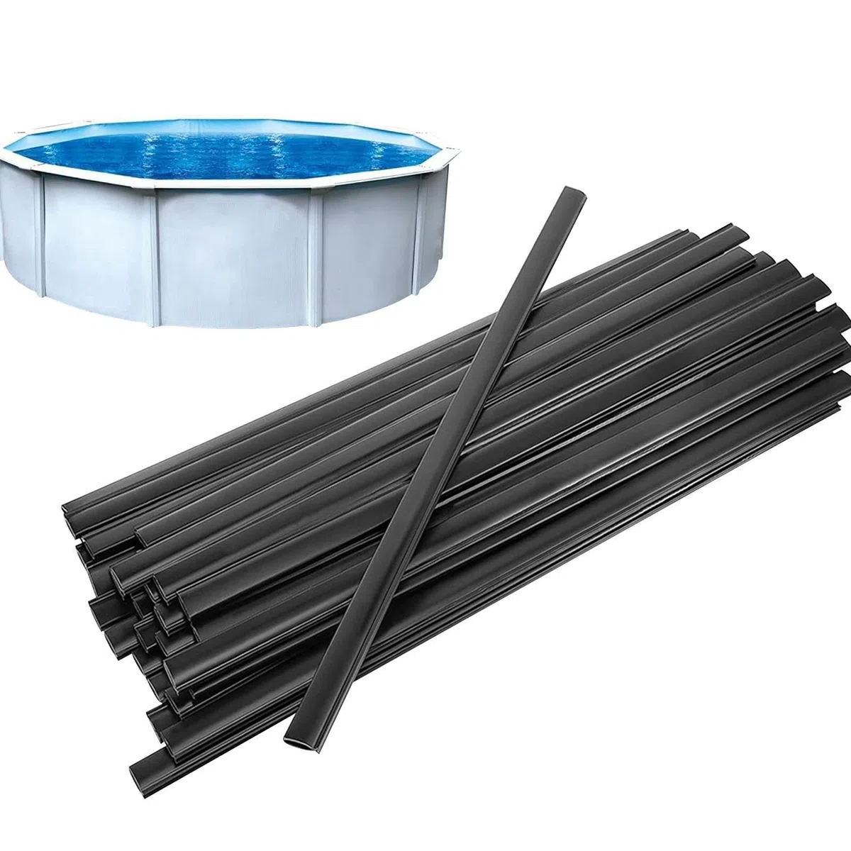 Bandes de Couronnement pour Liner de Piscine - Ensemble de Margelles pour Piscine Creusée, Remplacement des Clips d'Adaptation pour Piscine Hors Sol, Accessoires de Revêtement pour Hôtel et Maison