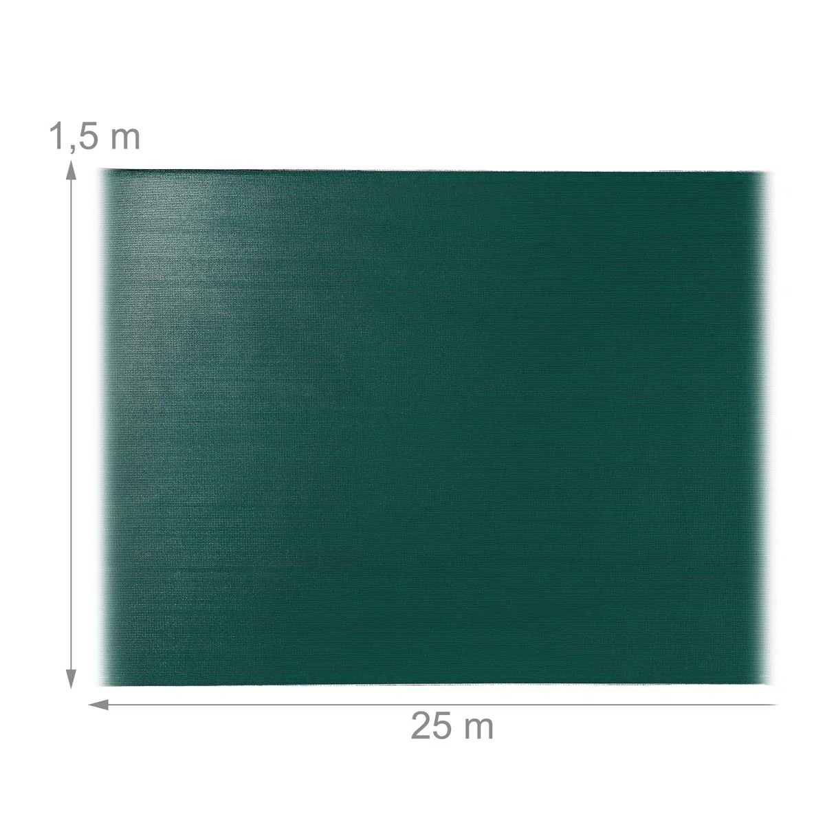 Relaxdays, vert Brise-vue, Paravent pour les clôtures et rambardes, Tissu HDPE, Anti-UV, 1,5 x 25 mètres, Meter