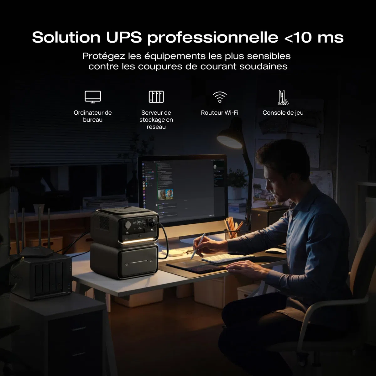 Station électrique portable EF ECOFLOW RIVER 3 Max Plus sans fil et batterie externe 5000 mAh, batterie LFP 858 Wh, jusqu'à 1200 W de sortie, générateur solaire pour camping et camping-car
