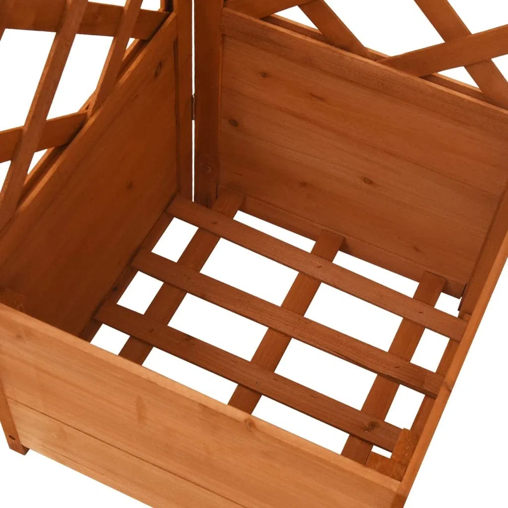 vidaXL Bois de Sapin Massif Jardinière d'angle en Treillis Bac à Fleurs Pot de Plantes Jardin Balcon Terrasse Patio Extérieur 40x40x150 cm