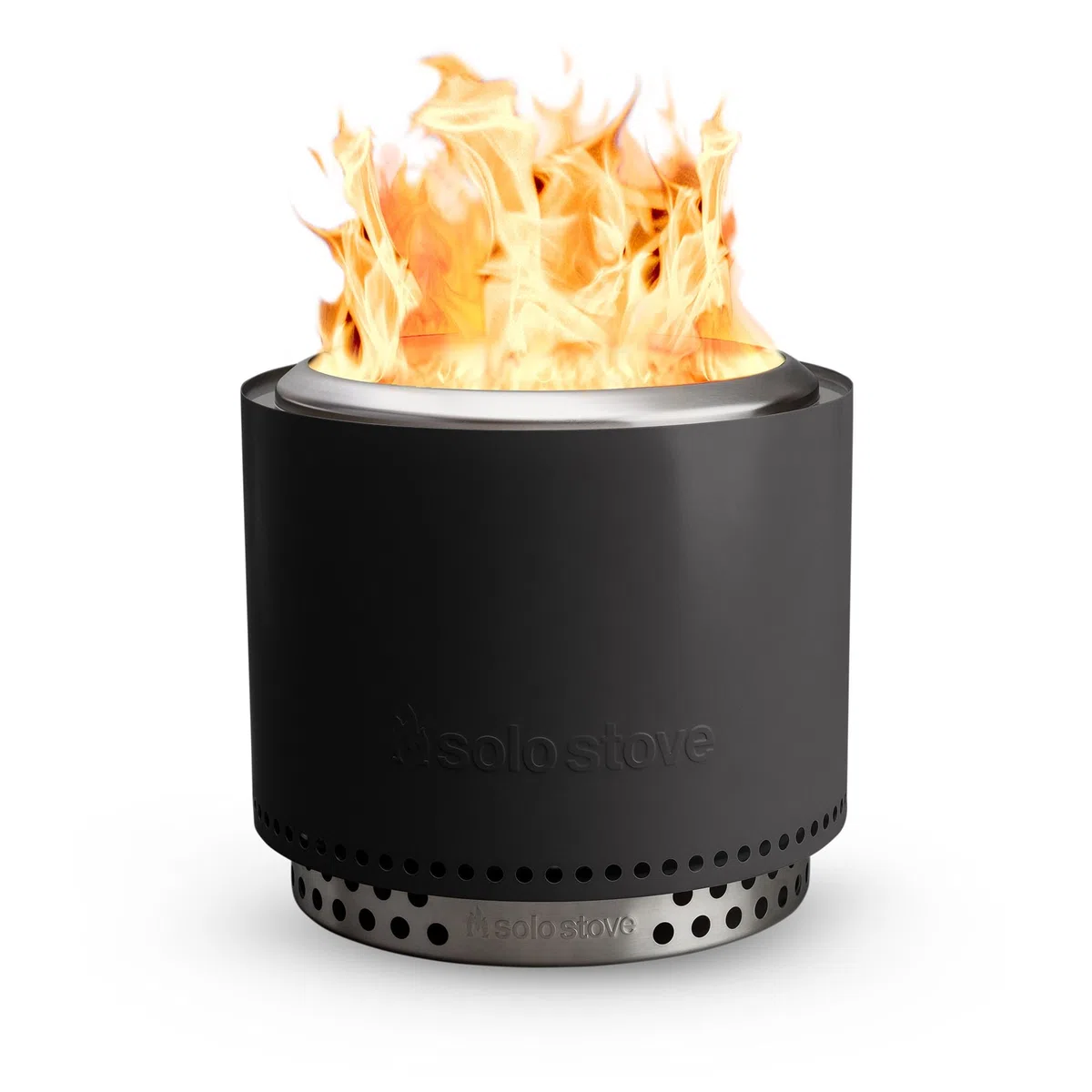 Solo Stove Brasero Bonfire et Support 2.0 | Brasero Portable de sans émission de fumée, Combustion Naturelle du Bois, avec bac à Cendres Amovible, Acier Inoxydable, 49,5 x 44,5 cm, 11,4kg, Gris