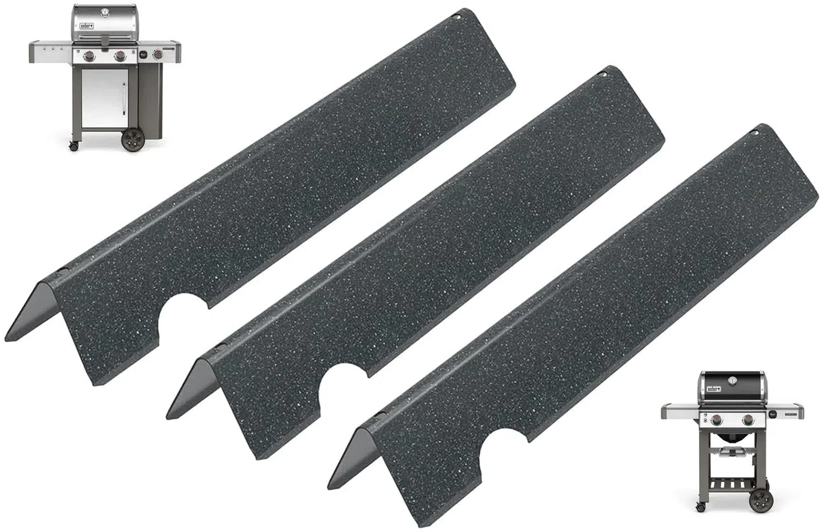 Flavorizer Lot de 3 barres de barbecue Weber Genesis II 66031, pour Weber Genesis II 200 et II LX 240 SER, Genesis II E-210, Genesis II LX E-240, Genesis II LX S-240, 60014001 65010001, Weber 66794