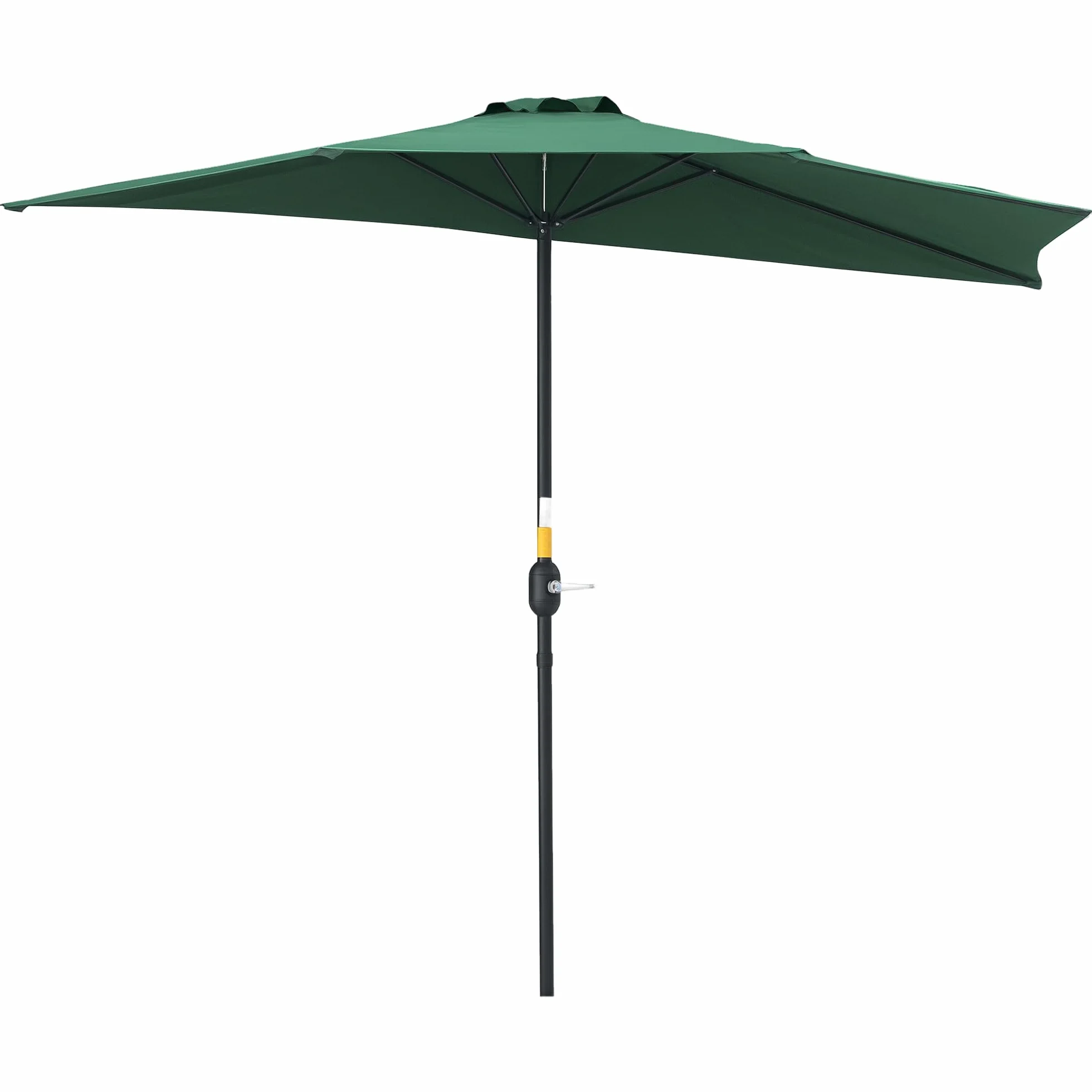 Outsunny Demi-Parasol Ø 2,7 m parasol de balcon 5 entretoises métal polyester