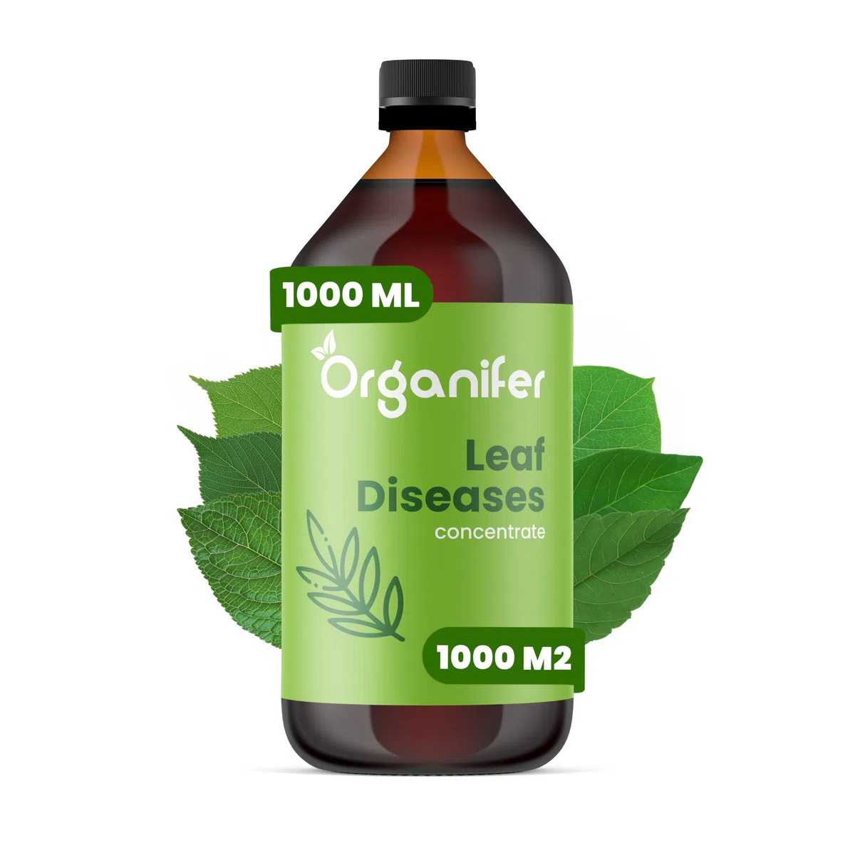 Concentré Pour Feuilles De Plantes – Maladies - 1 Litre - 1000 M2 - Catégorie Biostimulant – Pour Plantes D'Intérieur – Pour Jardin, Rosiers, Fleurs, Légumes, Fruits - Organifer