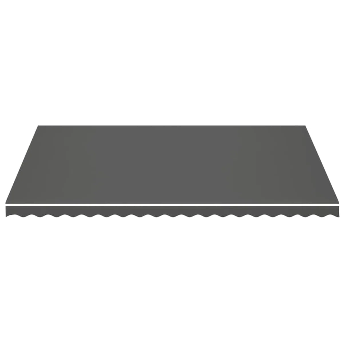 Kavolet Toile de store pour store banne pour protection solaire - Tissu imperméable et indéchirable - Avec volant - Accessoire de store - 500 x 350 cm - Anthracite