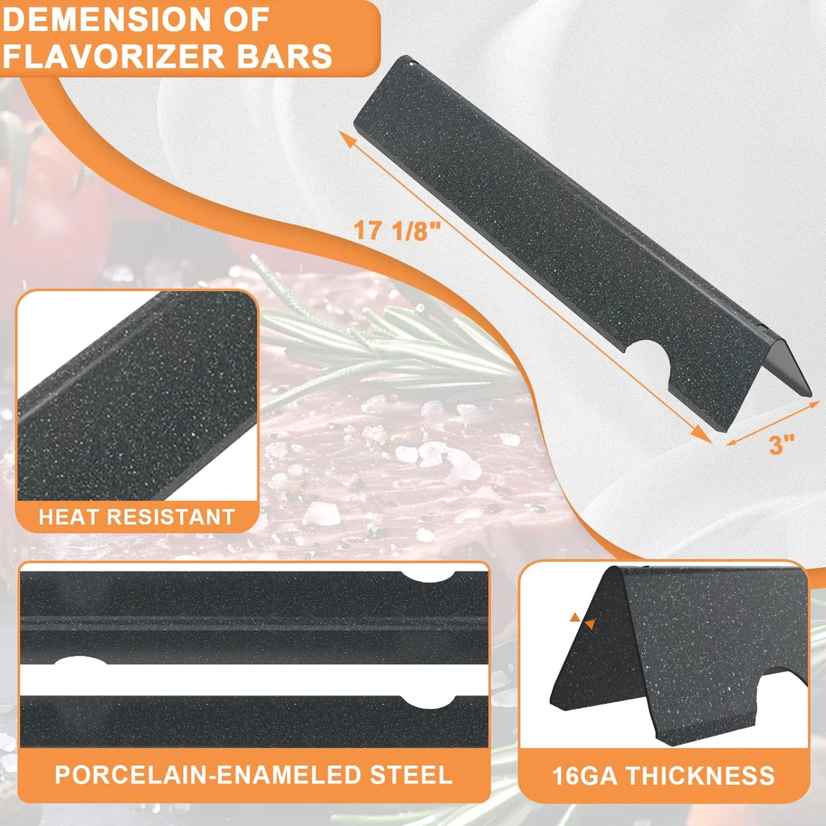 Flavorizer Lot de 3 barres de barbecue Weber Genesis II 66031, pour Weber Genesis II 200 et II LX 240 SER, Genesis II E-210, Genesis II LX E-240, Genesis II LX S-240, 60014001 65010001, Weber 66794