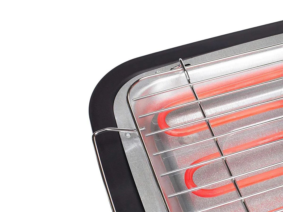 Tristar Barbecue électrique polyvalent avec pince à barbecue – Utilisable comme barbecue sur pied et barbecue de table – Idéal pour le camping