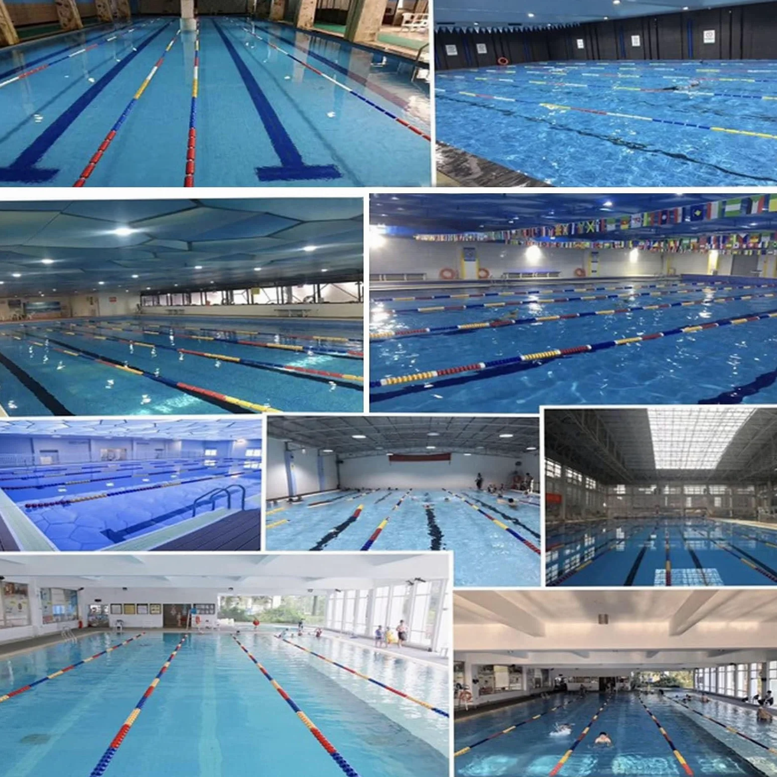 Corde Piscine sécurité Flotteurs De Sécurité De Piscine Réglables, Couloir De Sécurité avec Corde De Séparation avec Accessoires, Kit De Ligne De Flotteur Natation(L 17m)