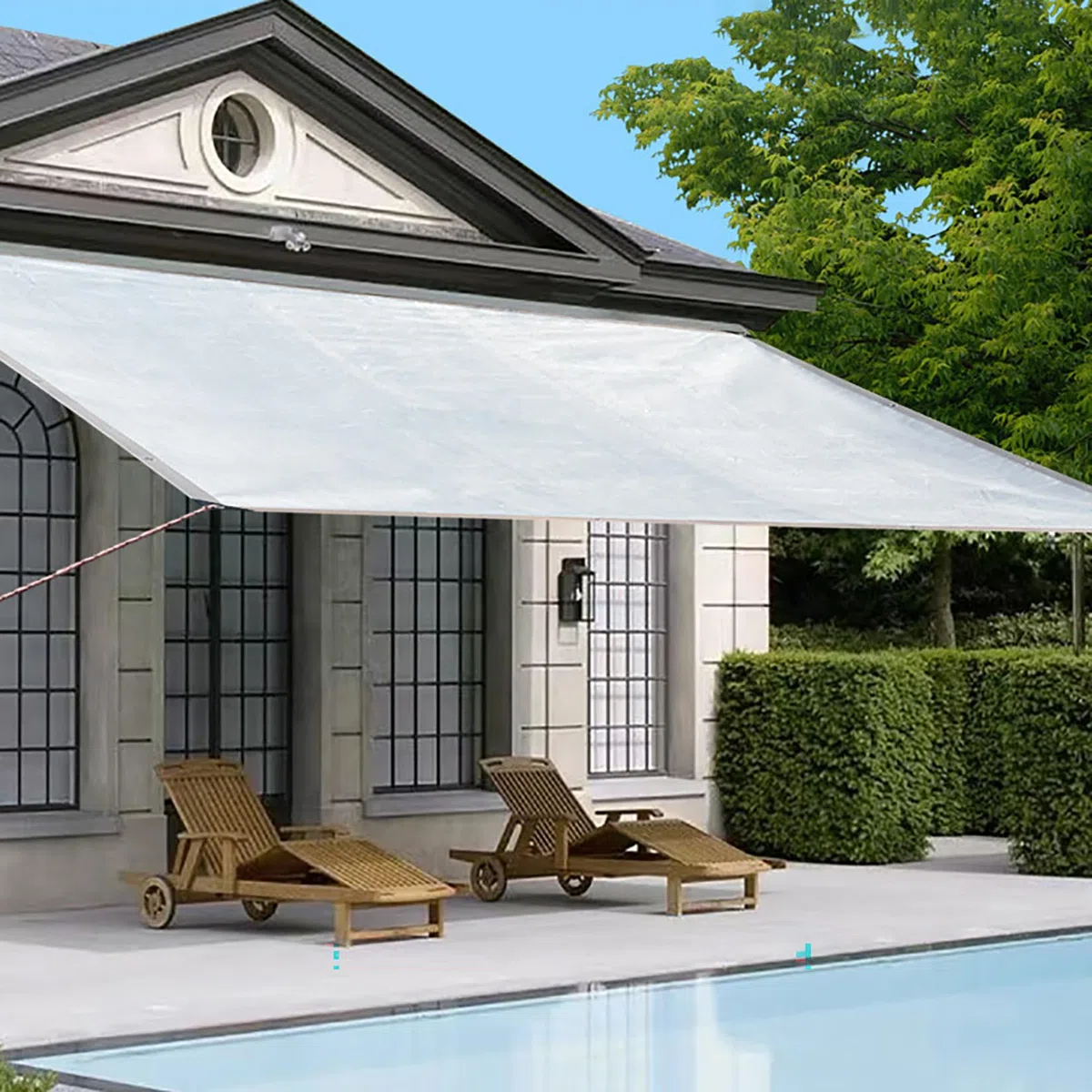 Toile Ombrage Aluminisée 99% UV Réfléchissante HDPE 4 Saisons Jardin | 5x6m Filet d'ombrage anti UV Toile pare-soleil Protection solaire extérieure pour balcon appartement potager plantes