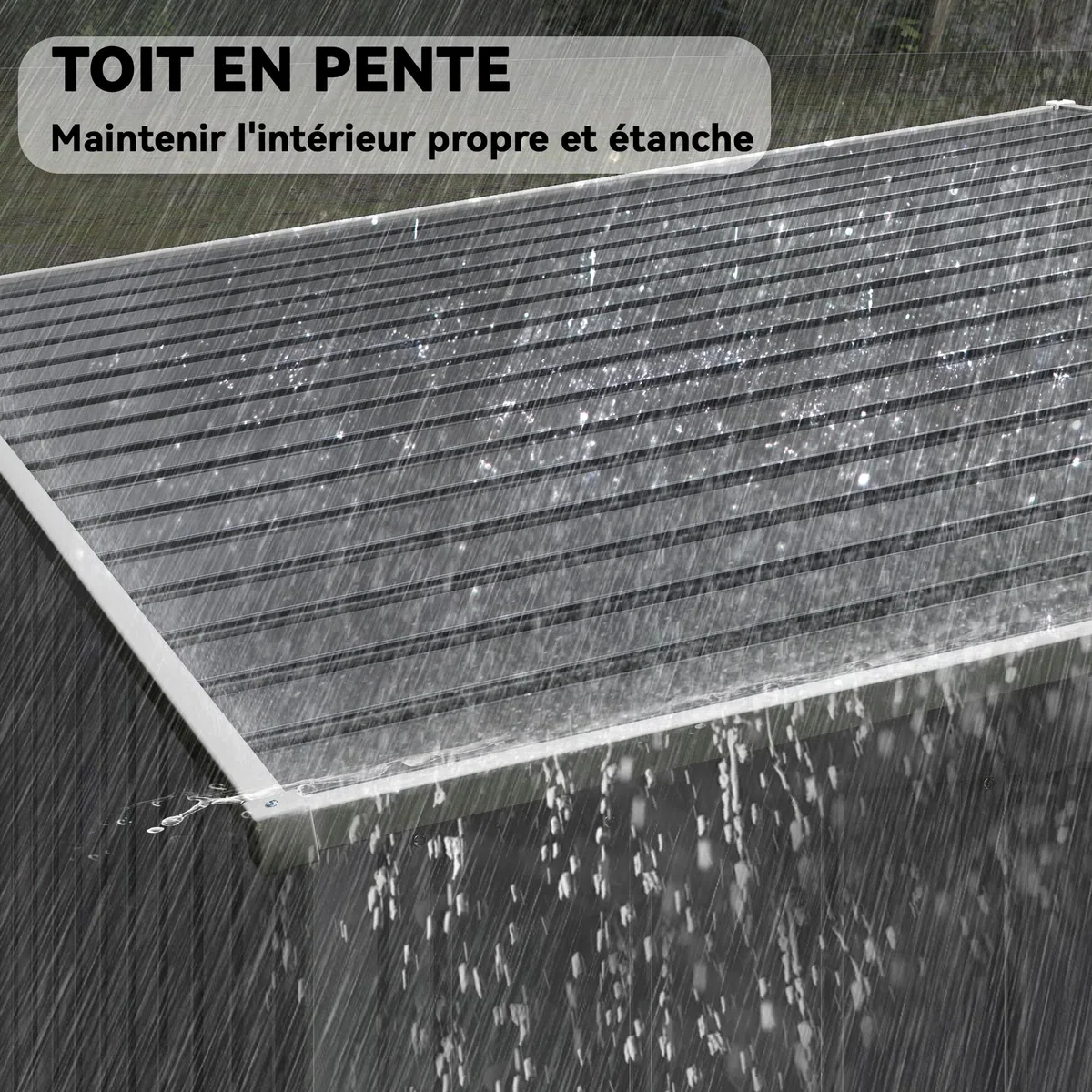 Outsunny Abri de Jardin en Métal 2,81 m² Toit Incliné 154x206,5x181 cm Gris | Kit Fondation, Cabane de Jardin Extérieure Adossée, Acier Galvanisé, Abri à Outils, 2 Étagères Réglables