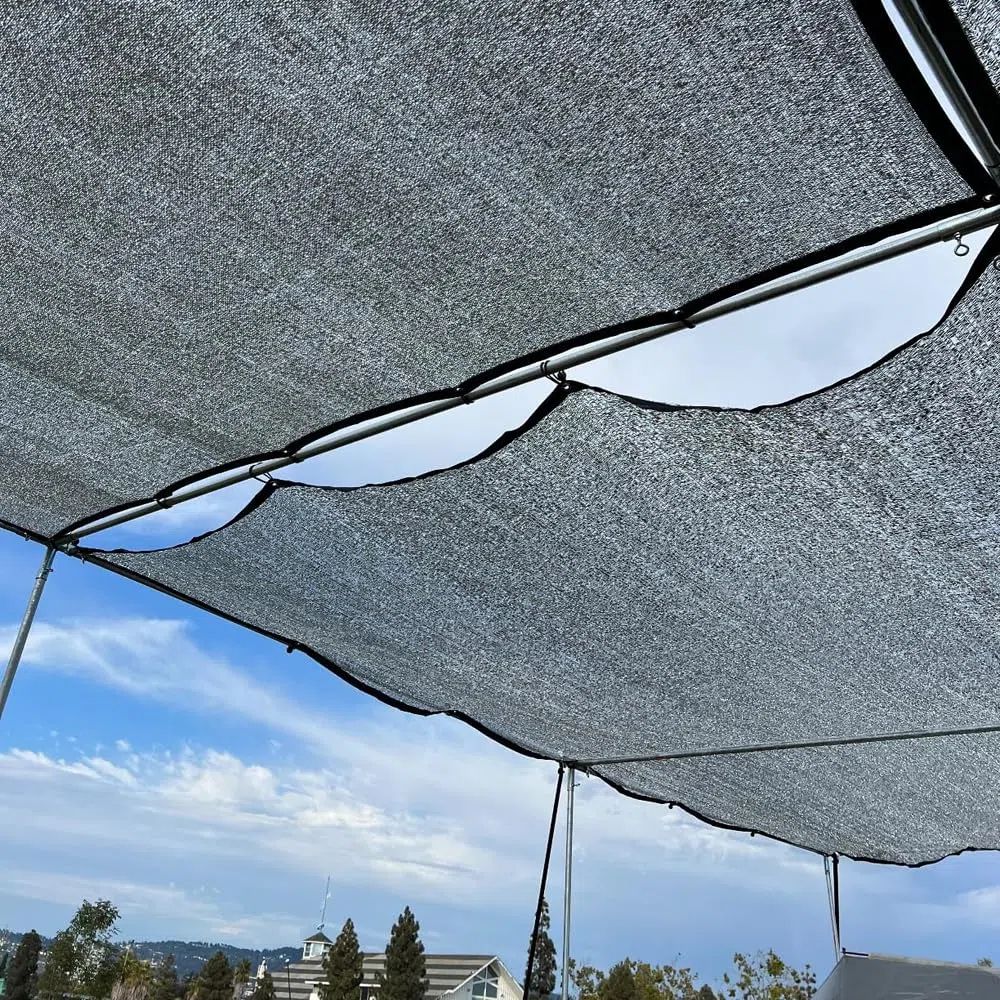 Toile d’Ombrage Aluminet 70% en Aluminium Réfléchissante 3 x 6 m, Filet Anti-Chaleur, Protection UV pour Jardin, Serre, Voiture, Animaux et Camping Extérieur