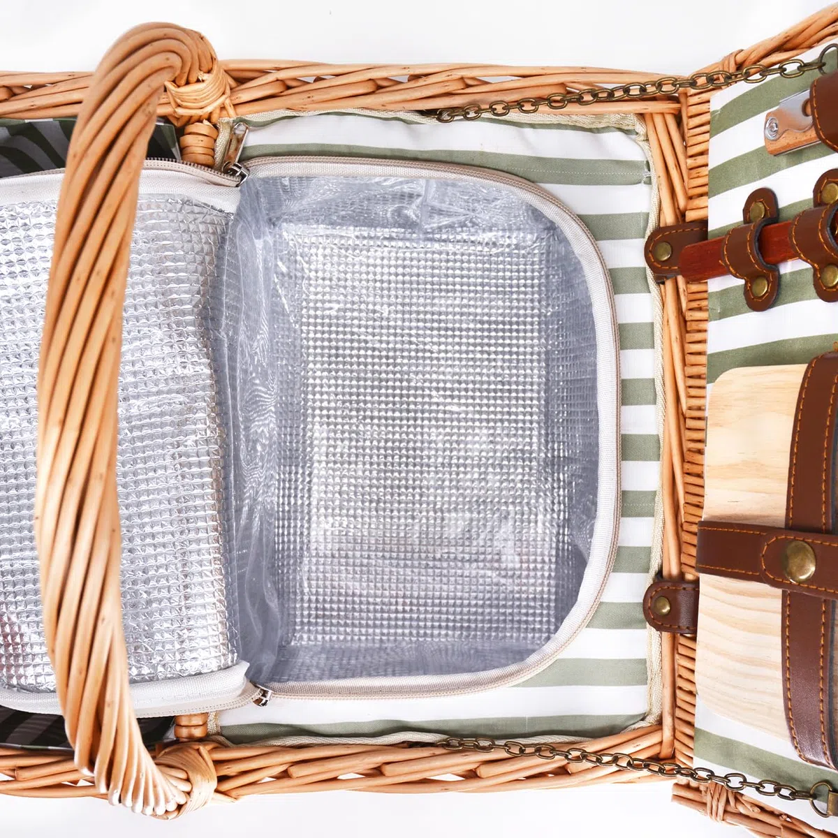 Panier Pique-Nique Osier Saint-Rémy 4 Personnes - Isotherme 14 L | Fait à la main