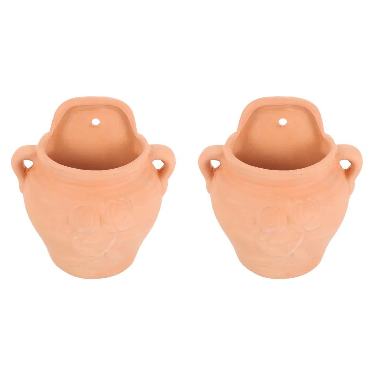 POPETPOP Pot De Fleur Suspendu en Terre Cuite 17X17X22Cm Jardinière Murale pour Plantes Succulentes Balcon Et Intérieur Support Mural Durable pour Décoration De Jardin
