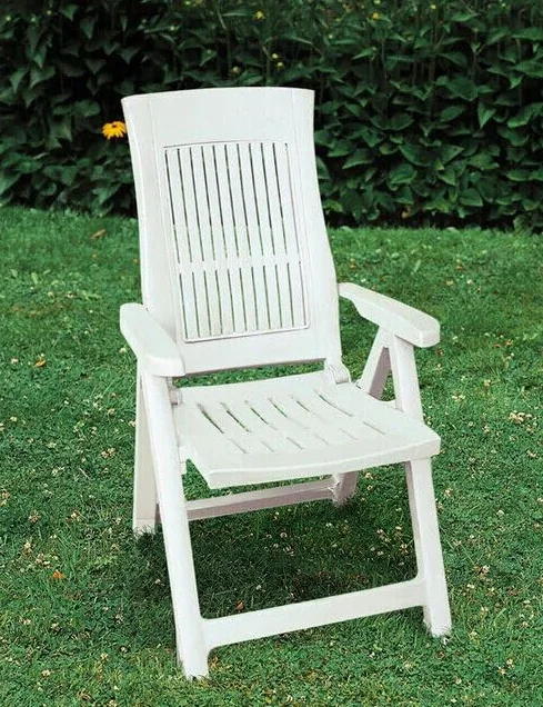 URBNLIVING Chaise longue de jardin pliante, 5 positions, résistante aux intempéries, siège confortable pour jardin, terrasse, camping et salle à manger
