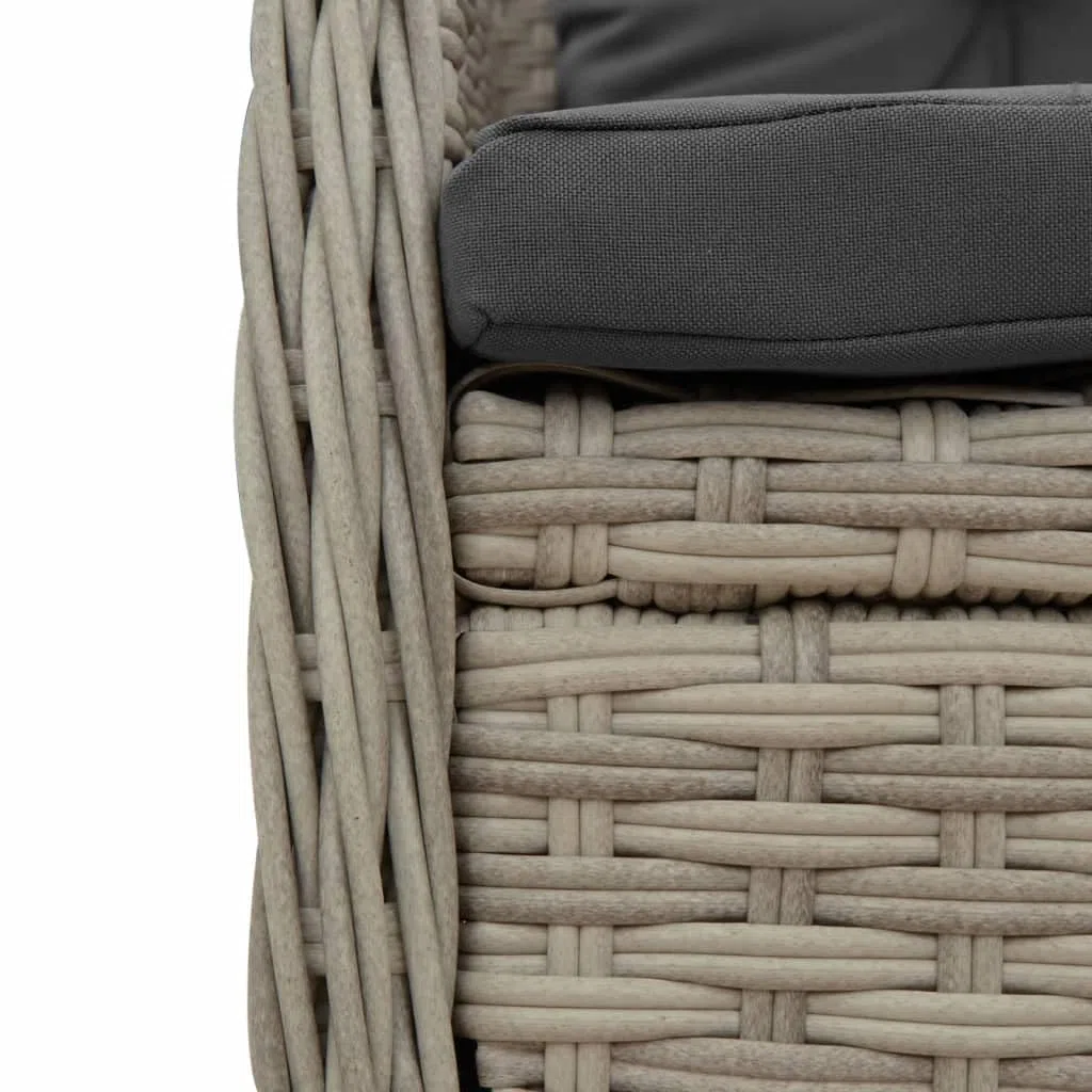 vidaXL Chaises inclinables de Jardin lot de2 Gris Clair résine tressée, Fauteuil de Jardin inclinable, Fauteuil inclinable de Jardin, Chaise inclinable d'extérieur