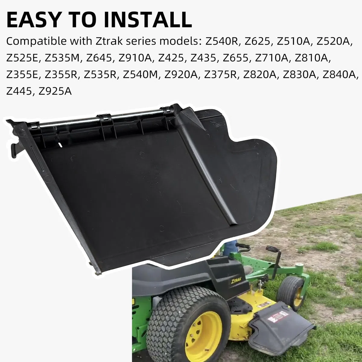 deawater TCA16388 Kit de goulotte de décharge pour tondeuse à gazon John Deere 54C 54D 48C 62D