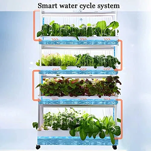 Système de culture hydroponique – Équipement de jardin d'intérieur automatisé à DEL pour l'agriculture verticale, multi-couches pour la culture sans sol