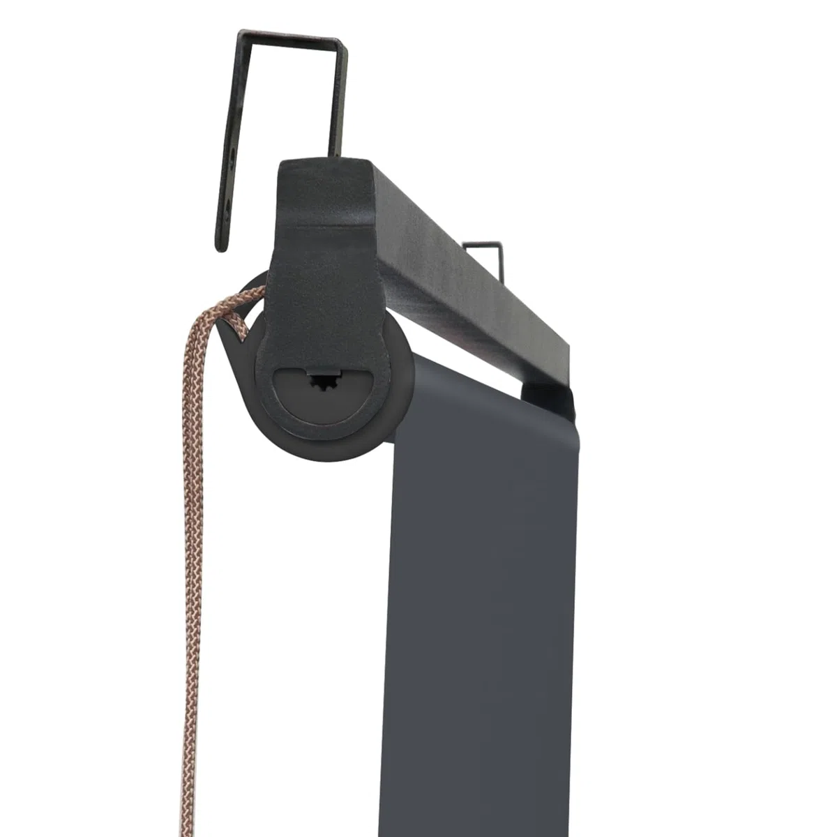 IDMarket - Lot de 2 Stores enrouleurs L.124 x H. 225 CM pour pergola Gris Anthracite
