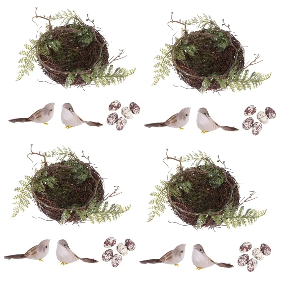 YARNOW 4 Ensembles nid d'oiseau élevage d'oiseaux décorations printanières Accessoire Jardinage Accessoires Jardinage Refuge pour Oiseaux Accessoire Photo de Mariage Artificiel décorer