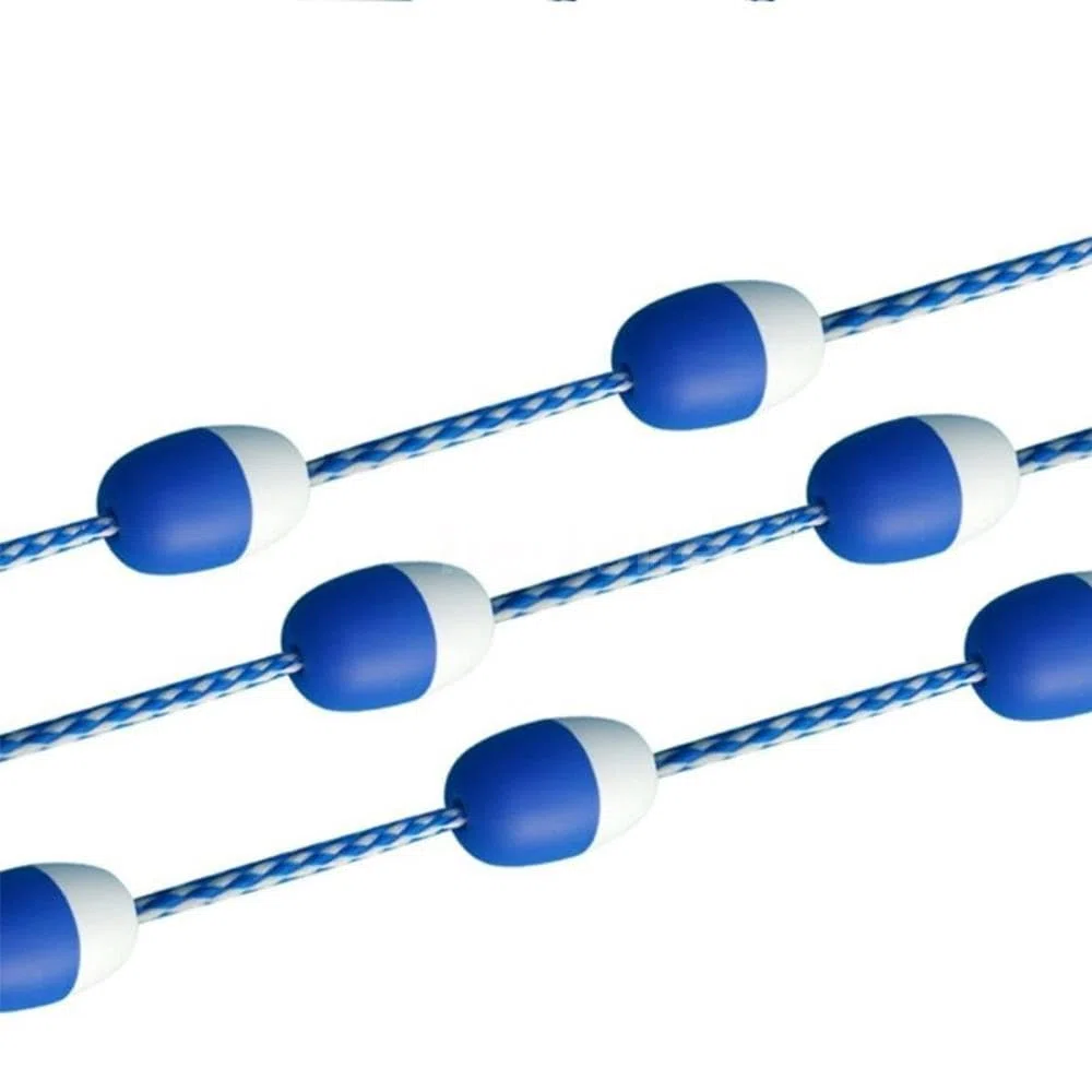 Cette barrière Flottante de sécurité pour Piscine, avec bouées et Ligne de Couloir de nage, Assure Une séparation Efficace et sécurisée. Idéale pour Les piscines, l'entraînement à la natatio