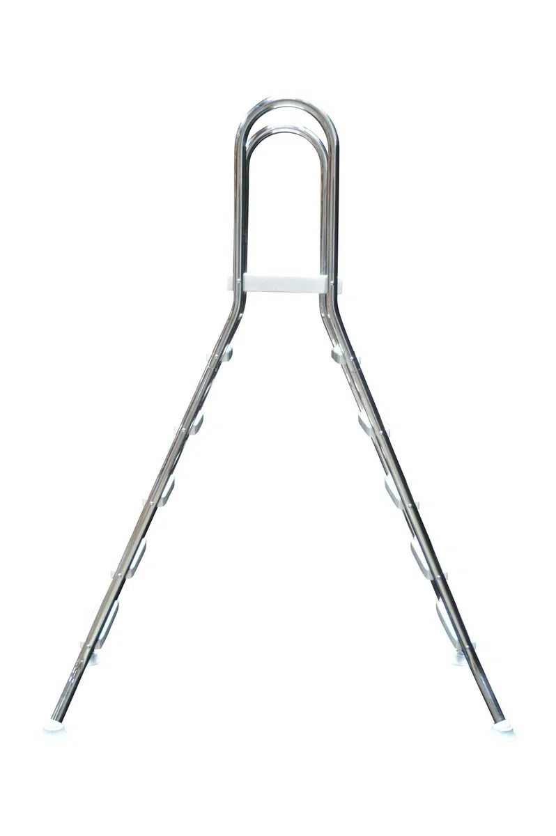 Échelle de bassin surélevé en acier inoxydable 5+5 pour piscine de 1,50 m