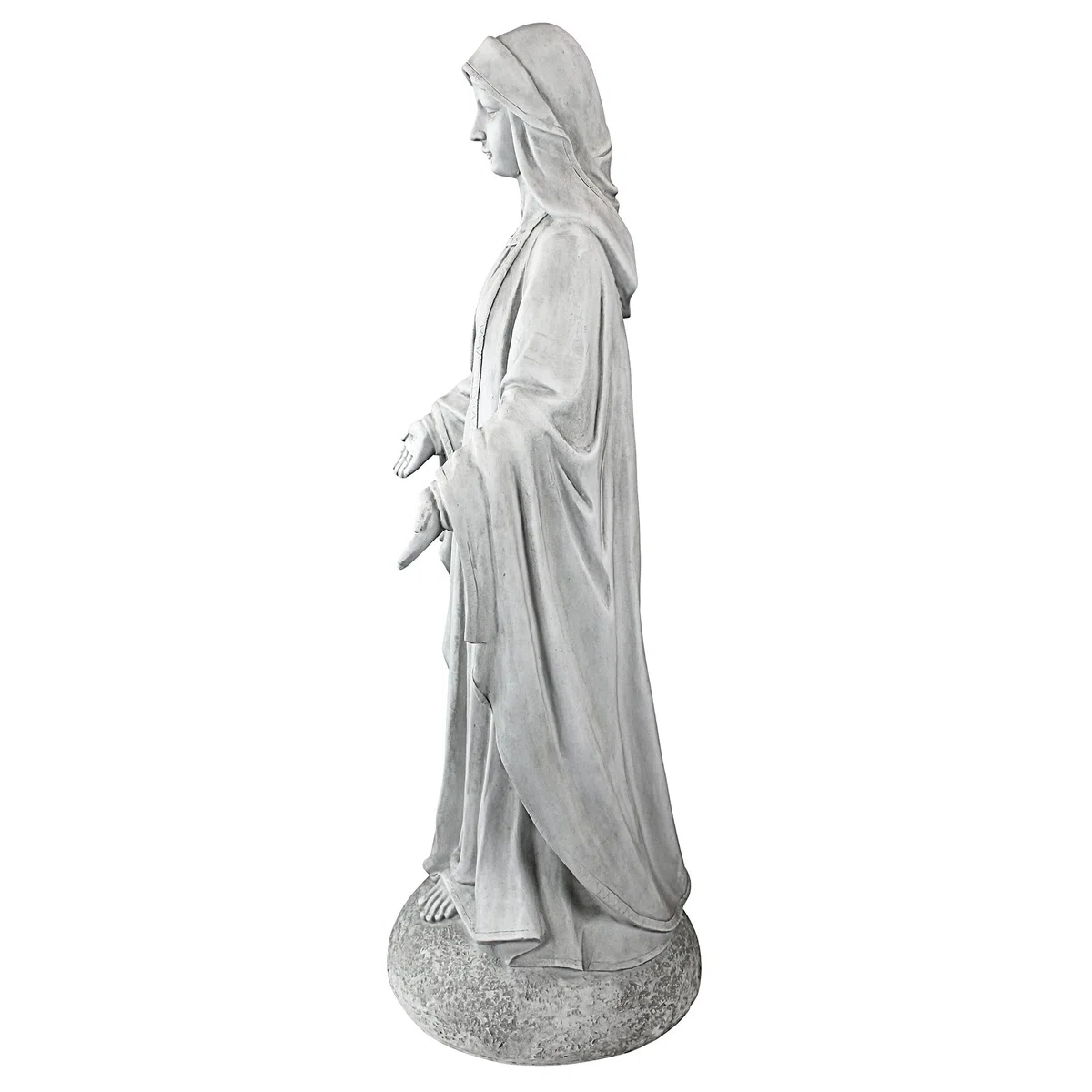 Design Toscano Madone de Notre Dame Statue Religieuse de Décor de Jardin, 91 cm, polyrésine, pierre antique
