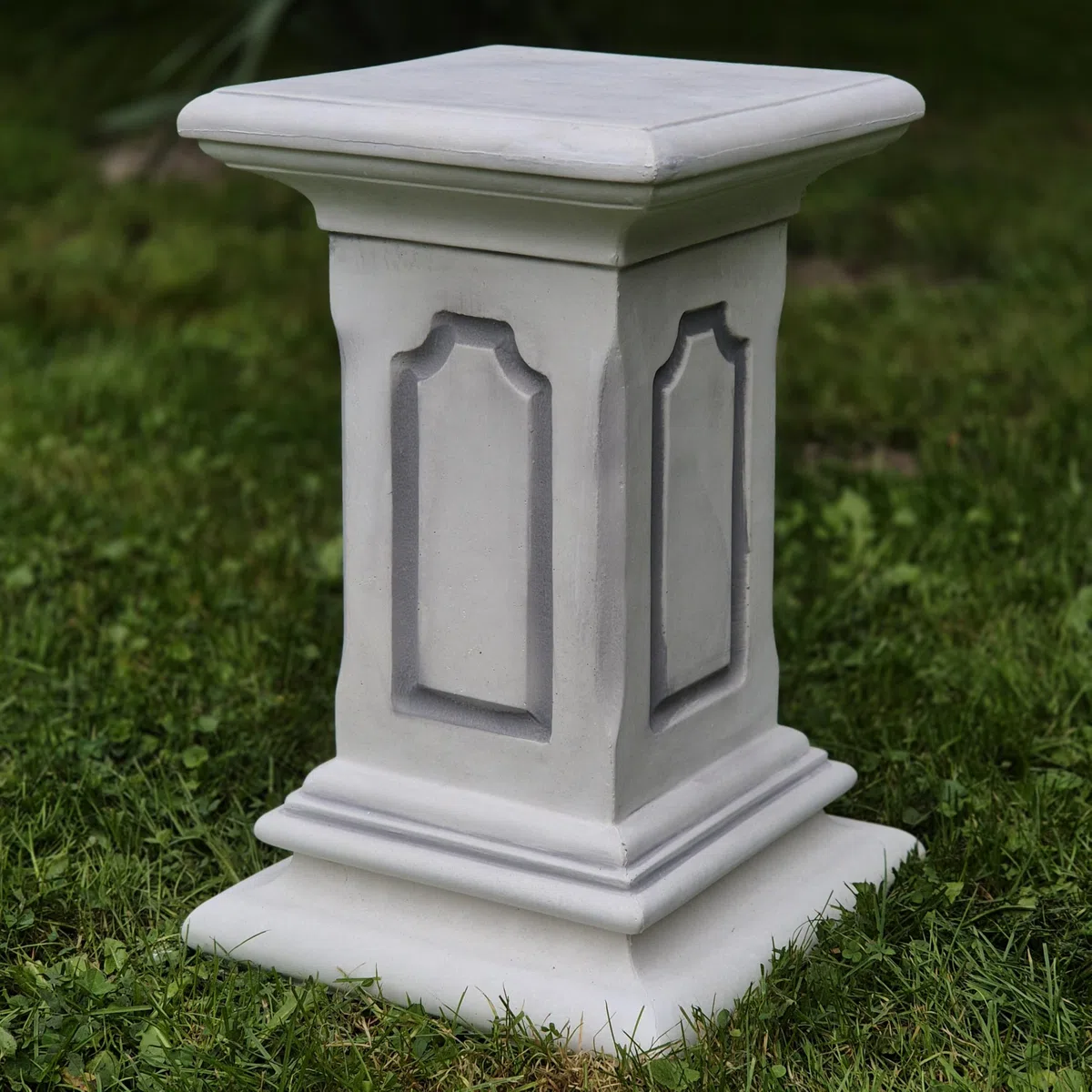 FABRIQ Colonne de 40 cm Gris - 25 kg - Colonne de fleurs en fonte - Socle massif - Décoration de jardin et de maison