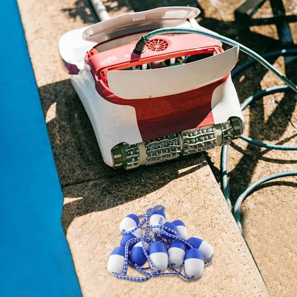 Ligne de sécurité flottante en nylon 5 m séparateur de piscine avec de fortes caractéristiques d'identification
