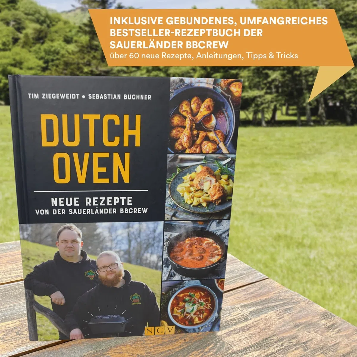 Skandika Dutch Oven Flame Master 5,1-13,8 L | Faitout Marmite en fonte avec couvercle, avec/sans pieds, lève-couvercle et sac | Four hollandais, barbecue, camping (13,8 litres, Sans pieds)