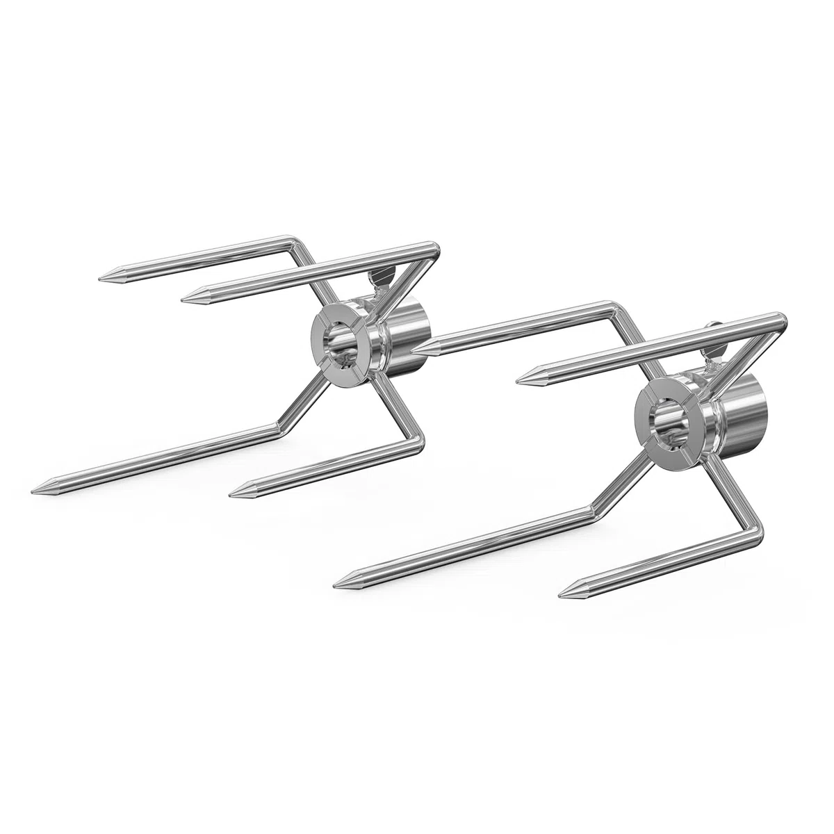 onlyfire Universel Barbecue Rôtisserie Set pour la Plupart des Barbecues à Gaz 2-4 Brûleurs, avec 2 Fourchettes à Viande, Moteur 220V - 240V, Tige de Broche Carrée Réglable 81,28cm-106,68cm