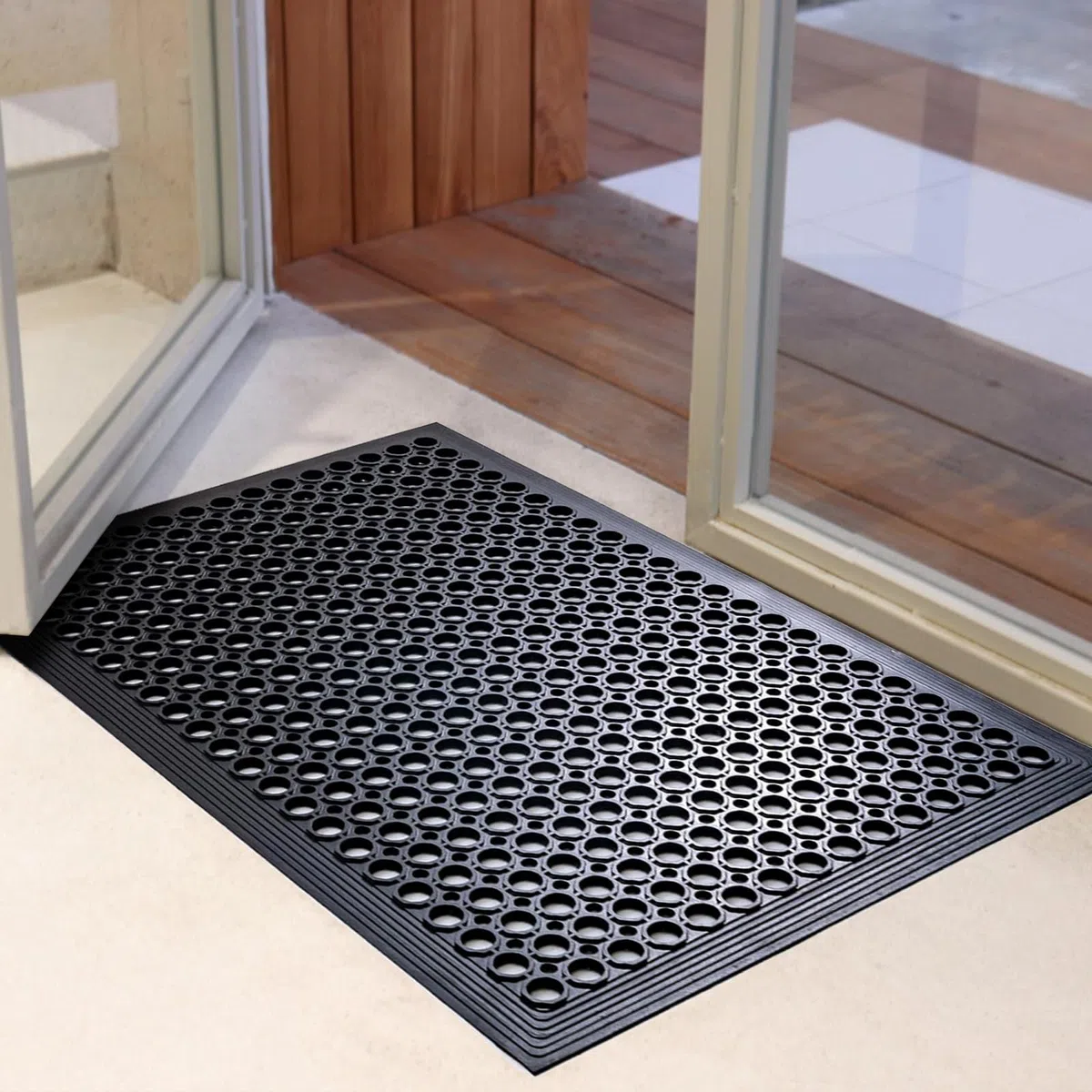 Lot de 2 Tapis de Sol en Caoutchouc Anti-Fatigue pour Restaurant, Cuisine, Bar, entrée, Drainage, Garage, Maison, Piscine, 91,4 x 152,4 cm